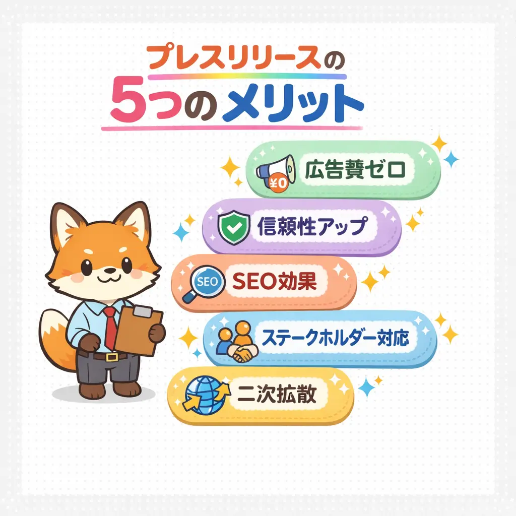 プレスリリースを出す5つのメリット - プレスリリースとは 簡単に