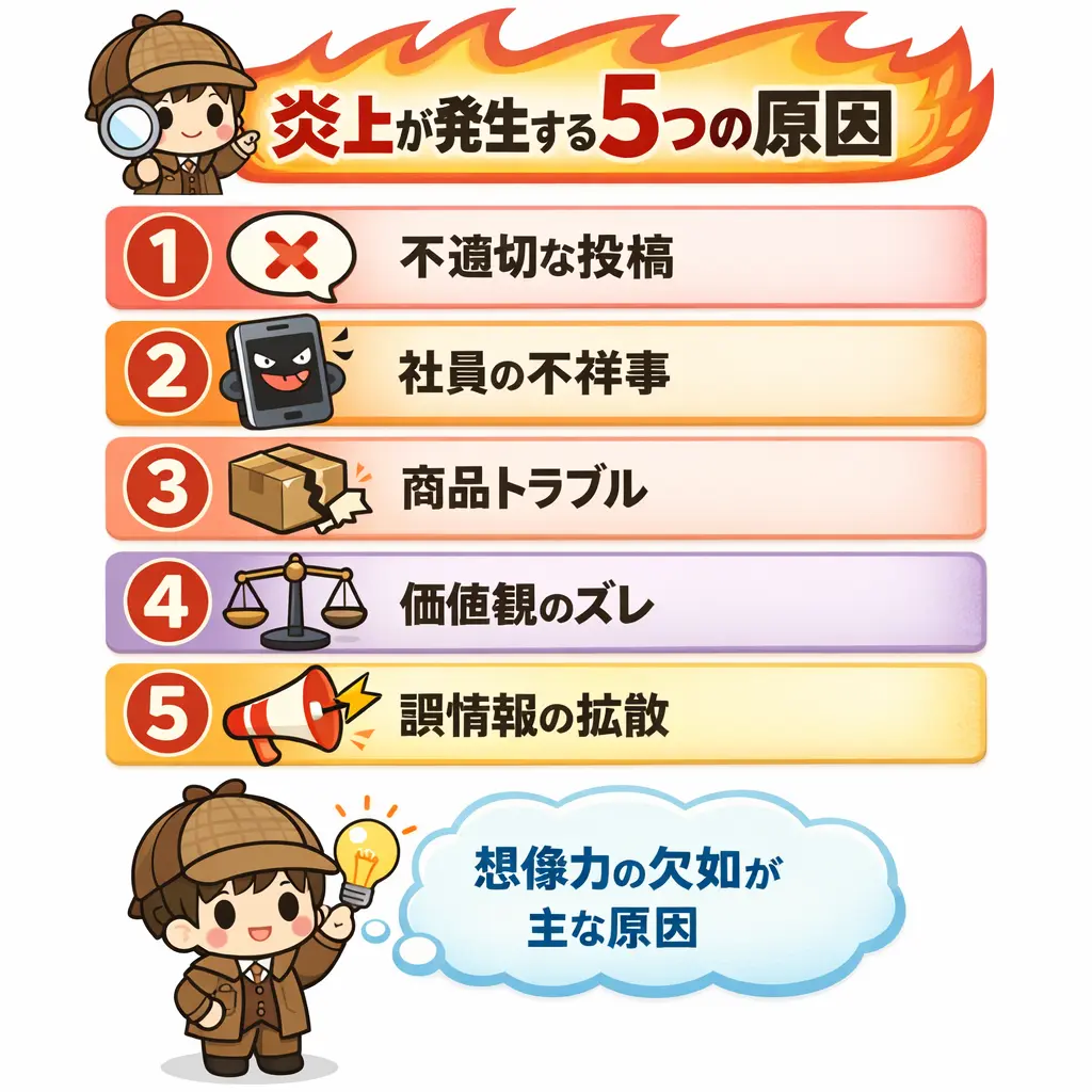 炎上が発生する5つの主な原因 - 炎上対策