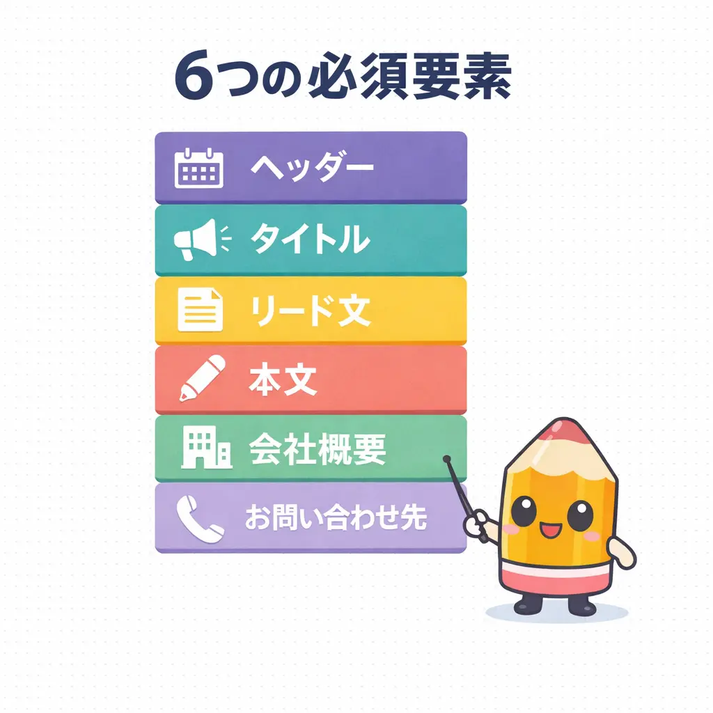 プレスリリースの基本構成と6つの必須要素 - プレスリリース テンプレート