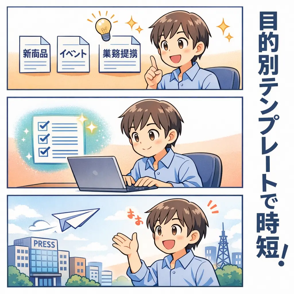 目的別プレスリリーステンプレート - プレスリリース テンプレート